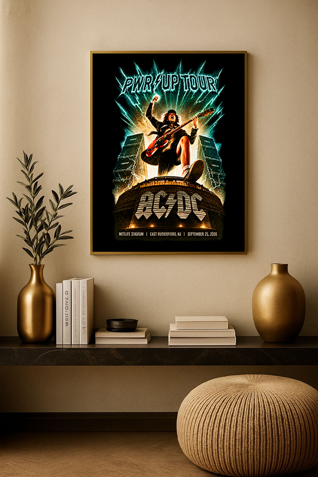 AC/DC – Power Up Tour at MetLife Stadium East Rutherford (Sept 25, 2026) Poster Canvas