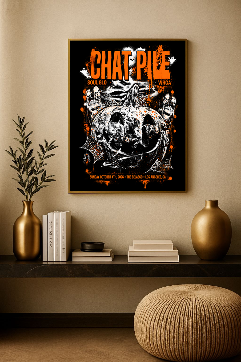 Chat Pile – Who Loves The Sun Tour 2026 at The Belasco Los Angeles (Oct 4, 2026) w/ Soul Glo & Virga – Poster Canvas