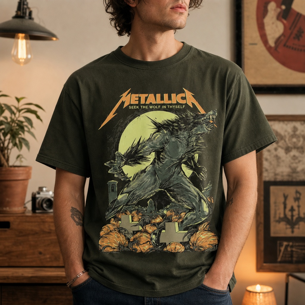 Metallica 2026 Halloween “Seek the Wolf Within” Werewolf T-Shirt by WolfSkullJack 1