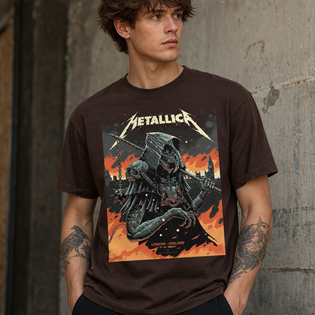Metallica M72 London 2026 Night 1 & 2 Two-Sided T-Shirt – London Stadium Concert Tee 1